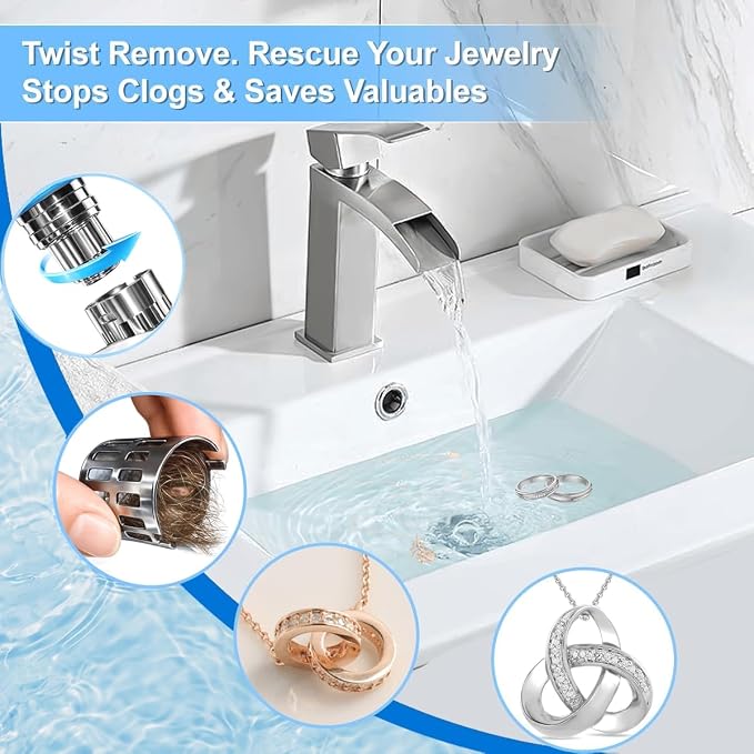 Bathroom Sink Stopper, Pop Up Drain - Image 2