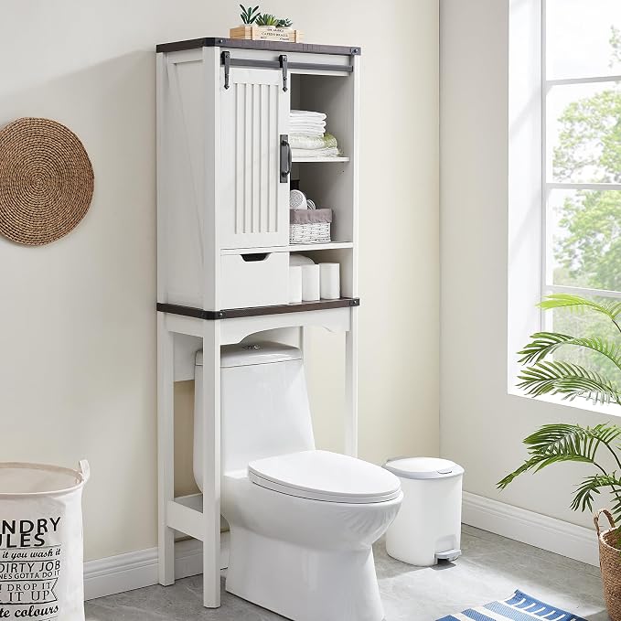 Over The Toilet Storage Cabinet, Farmhouse Storage Cabinet by Minifeel