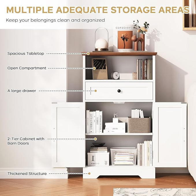 Floor Cabinet, Farmhouse Storage Cabinet - Image 3