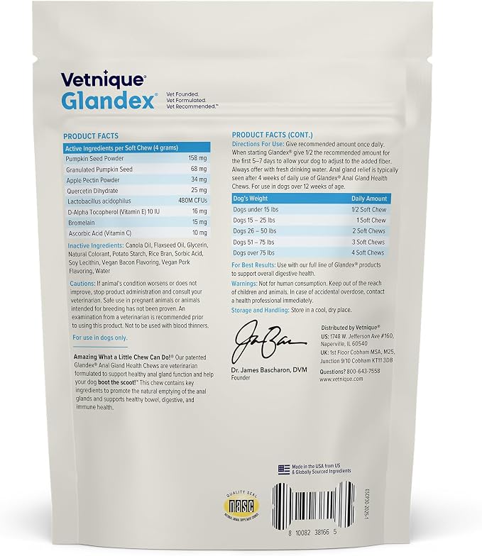 Vetnique Glandex Anal Gland Soft Chew Treats - Image 3