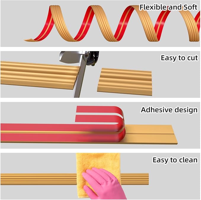 10FT Flexible Wall Corner Protector Moulding Trim, Peel and Stick Inside & - Image 8