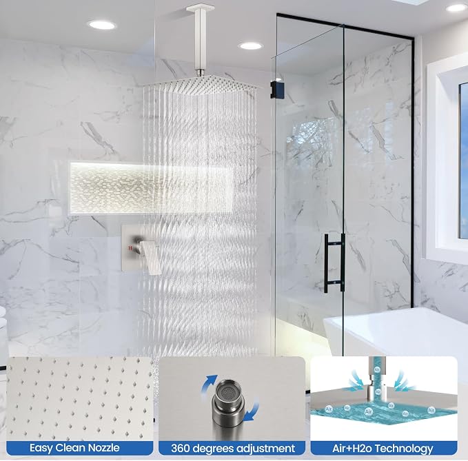 Airuida Shower Faucet Set and Handle Set Single Function Shower Trim Kit - Image 3