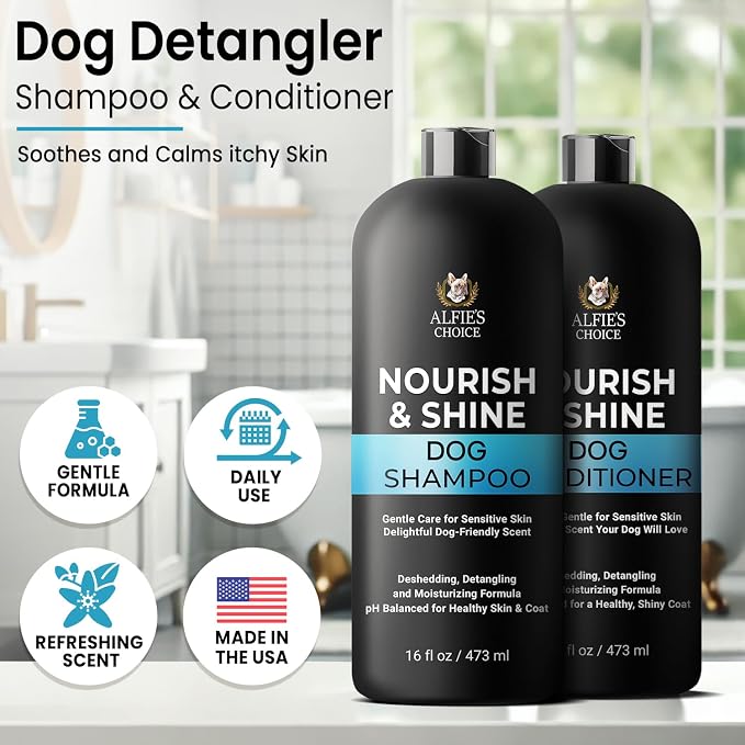 ALFIE'S CHOICE Dog Shampoo & Conditioner Set | 16 fl oz Each | Lavender & - Image 3
