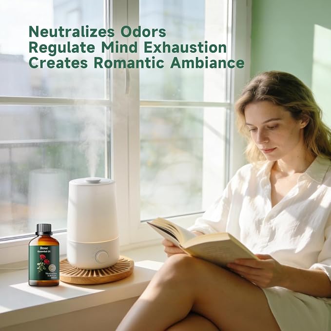 Pure Rose Essential Oil for Reed Diffuser, Aromatherapy, Evening Relaxation - Image 2
