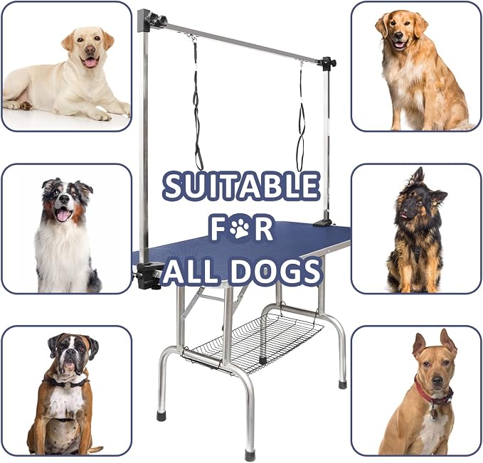 ROOMTEC 46" Dog Grooming Table, Foldable Home Pet Bathing Station - Image 3