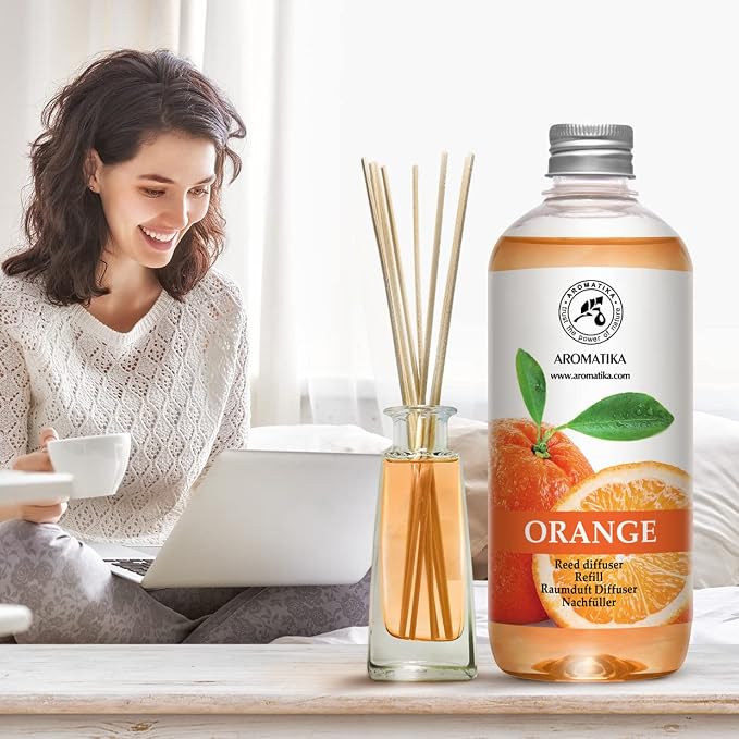 AROMATIKA Orange Reed Diffuser Refill 17 Fl Oz - Image 7
