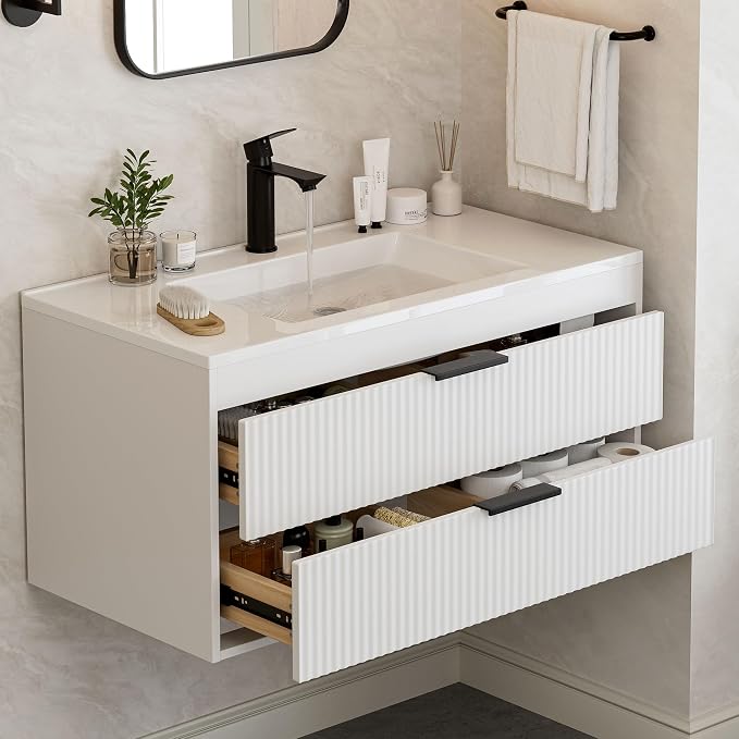 36 Inches Modern MDF Bathroom Vanity - Image 3