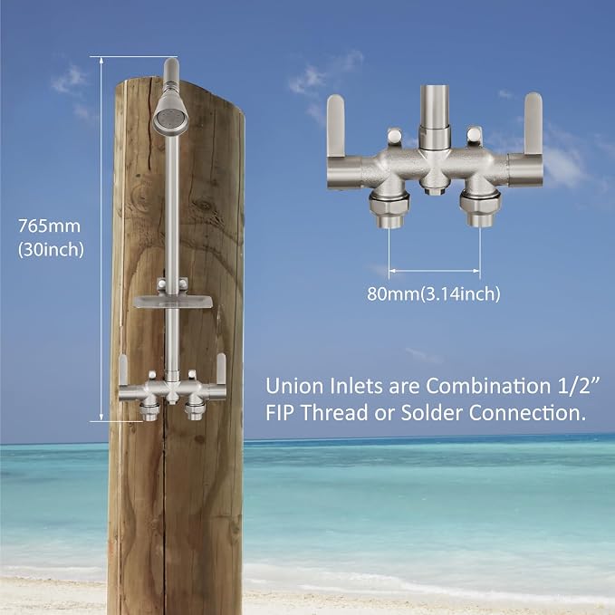 Aolemi Outdoor Shower Fixtures, Outdoor Shower Kit Faucet System 3 Inch Center - Image 5