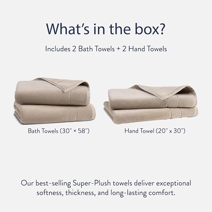 Brooklinen Super-Plush Bath Towel and Hand Towel Set - Image 2