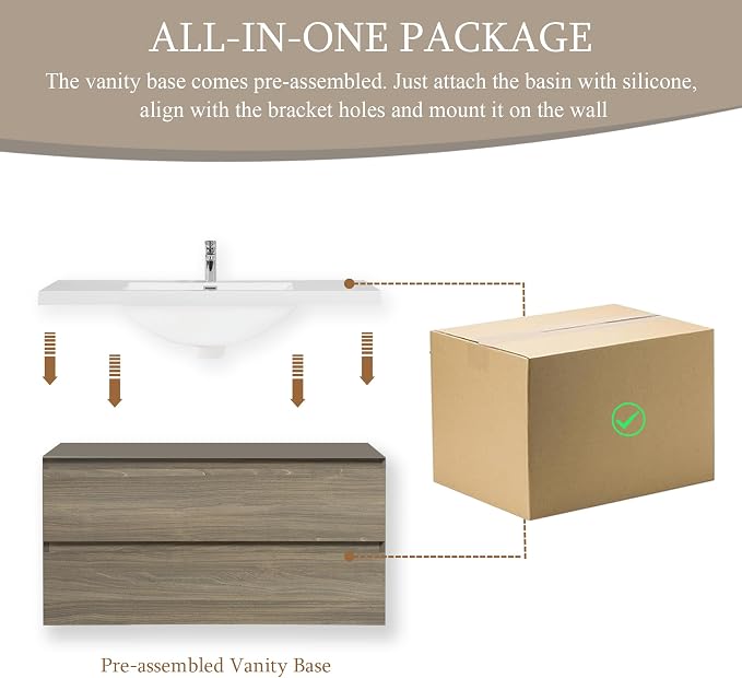 42" Floating Bathroom Vanity - Image 6