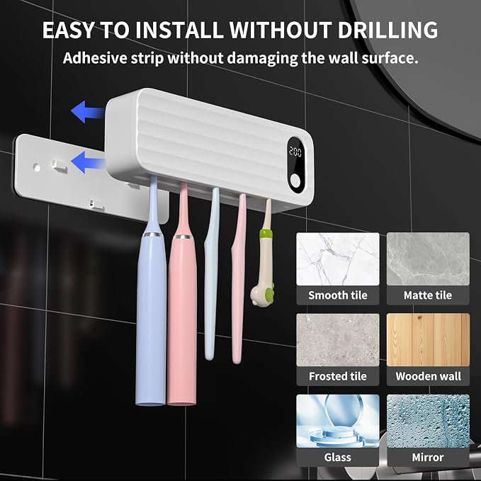 Toothbrush Sanitizer and Holder, UV Toothbrush Sanitizer Holder - Image 6