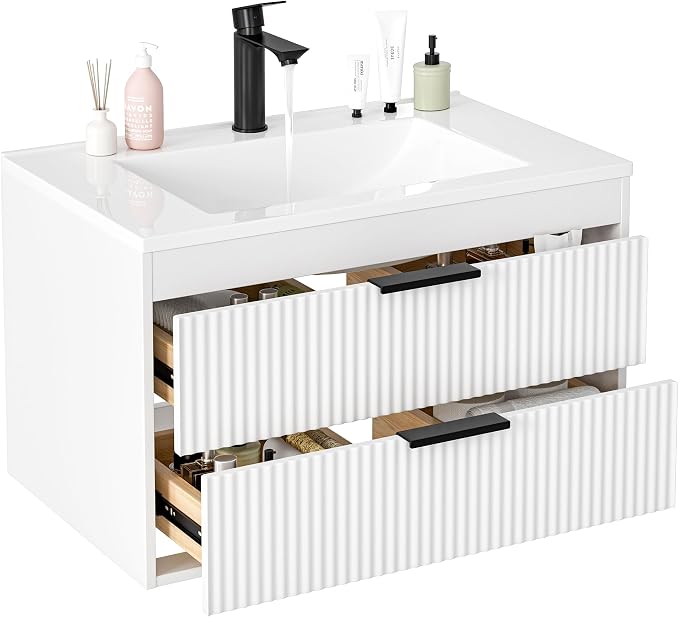 30 Inches Modern MDF Bathroom Vanity - Image 9
