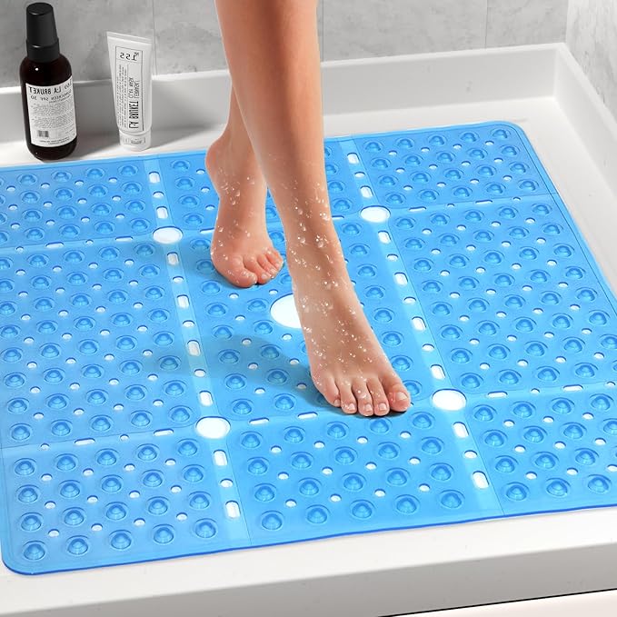 Large Square Shower Mat Non Slip 27x27 Inch, Square Bath Mat Tub Mat - Image 2