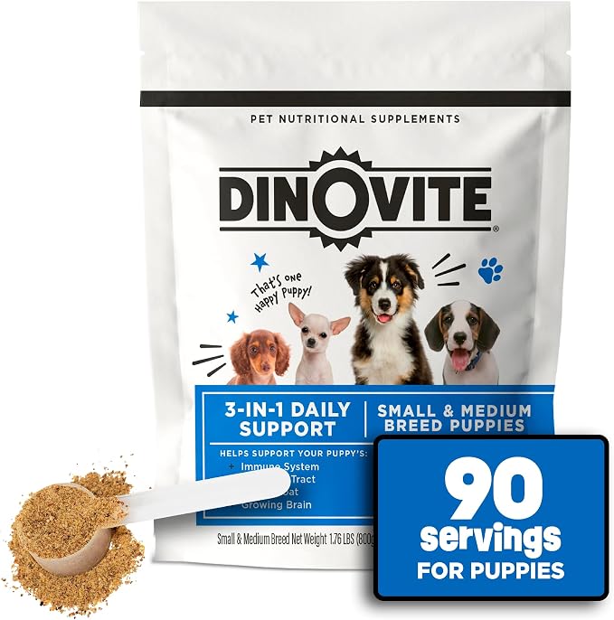 Dinovite 3 in 1 Probiotic for Puppies, Skin & Coat, Digestive Health & Joint - Image 3