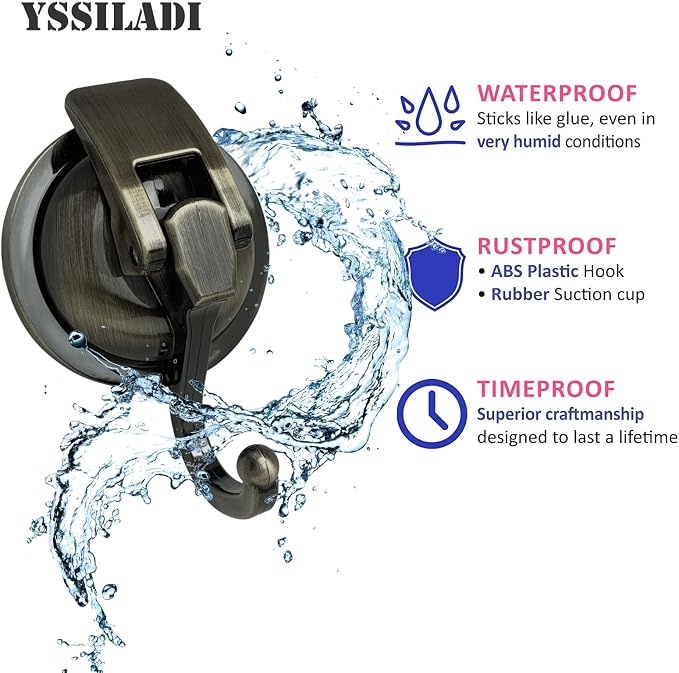 Heavy Duty Suction Cup Hooks for Shower, Bathroom Robe - Image 6