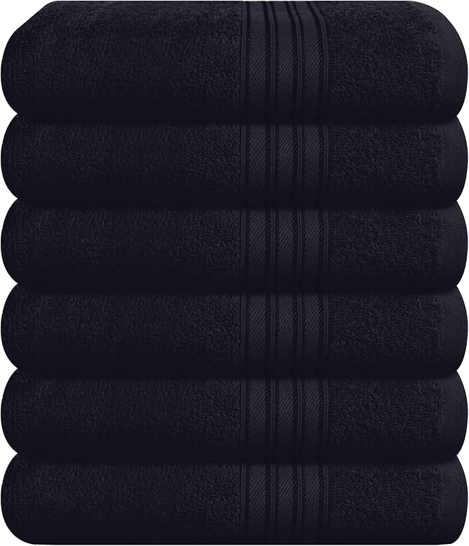BOUTIQUO Ultra Soft Cotton 6 -Piece Hand Towel Set 16x24 Inch, Spa & General by BOUTIQUO