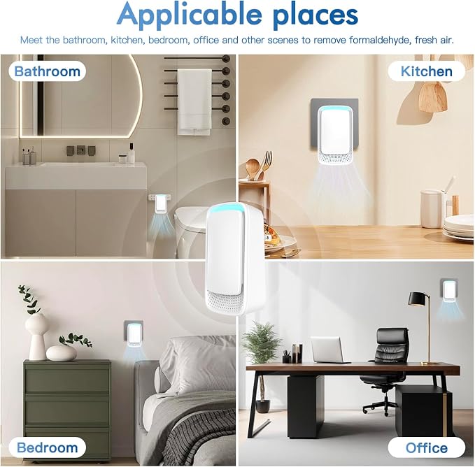 Plug-In Air Ionizer Air Purifier, Negative Ion Odor Neutralizer, Filterless & - Image 7