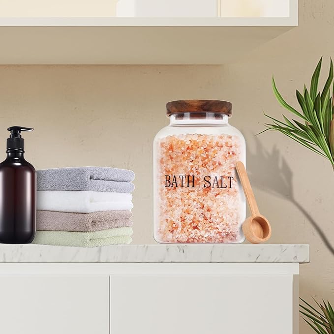 74 oz Glass Bath Salts Jar, Bath Salt Container - Image 5