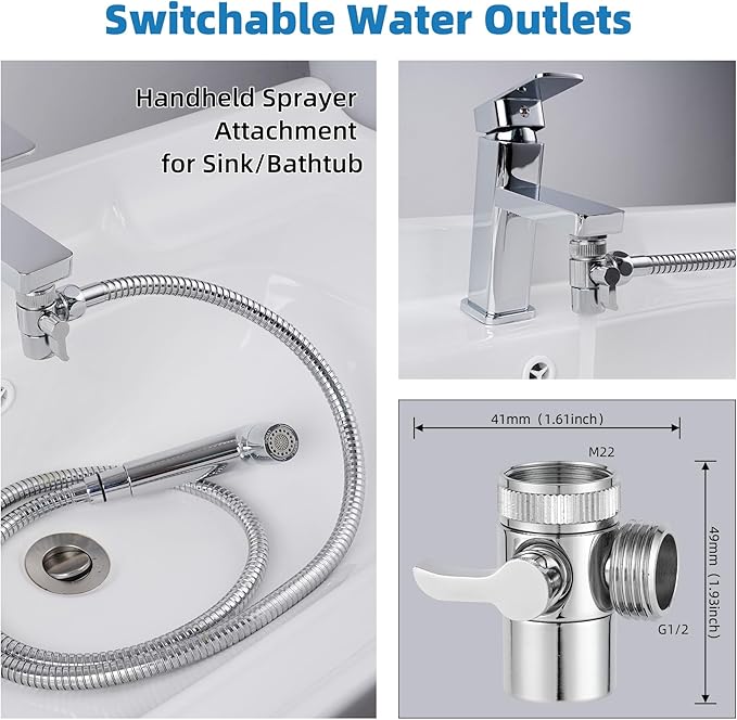 Hibbent Sink Faucet Hose Sprayer Attachment - Image 2