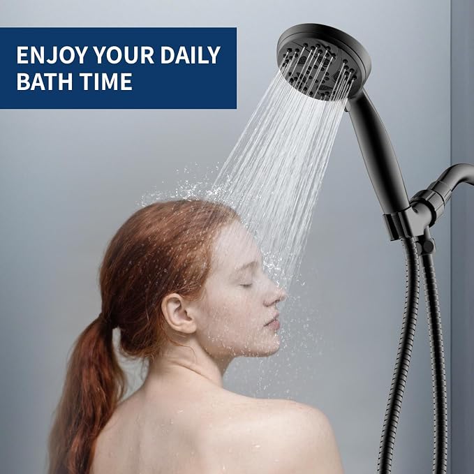 Hand Held Shower Head, High Pressure 6 Spray Mode Handheld Showerhead, Matte - Image 7