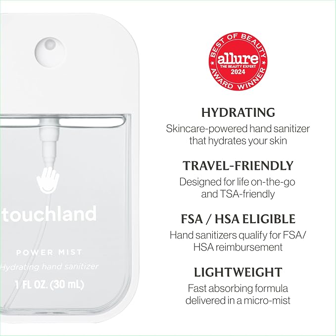 Touchland Hydrating Hand Sanitizer Spray, DYE FREE Trio Set, 1 FL. OZ. Travel - Image 6