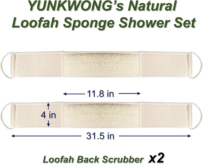 Natural Loofah Sponge, Exfoliating Body Scrubber - Image 4
