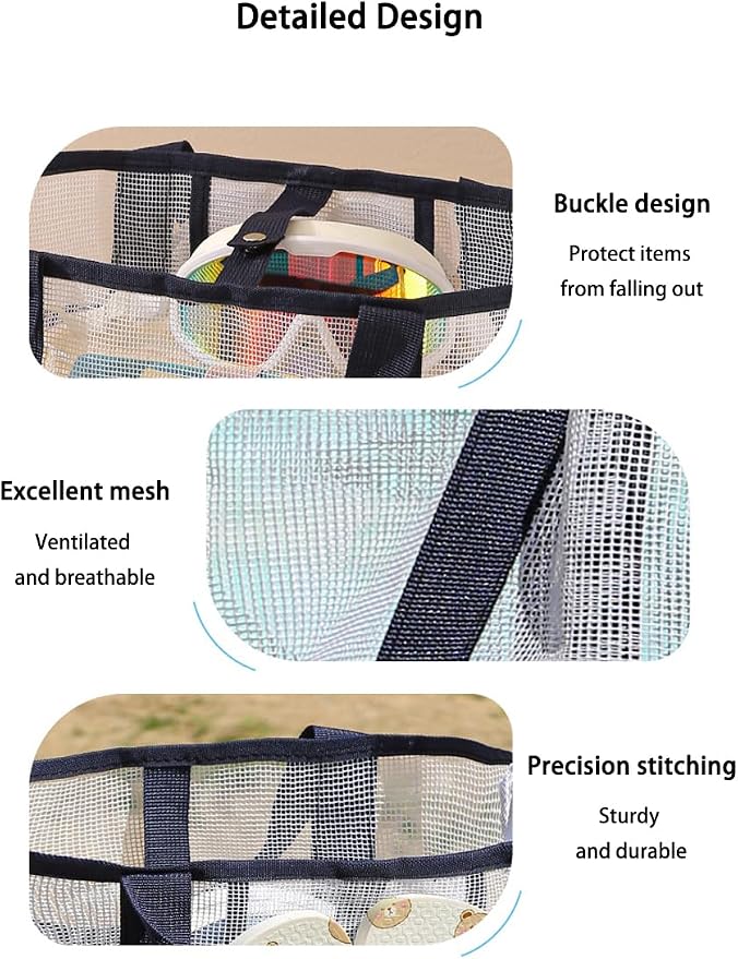 NAJIAKA Mesh Shower Caddy Bag Portable, Travel Toiletry, Organizer - Image 3