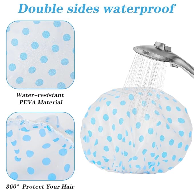 15 Pcs Large Plastic Shower Caps - Image 5