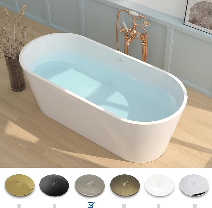 FerdY 67" Shangri-La Elite, Acrylic Freestanding Bathtub, Modern & Contemporary - Image 3