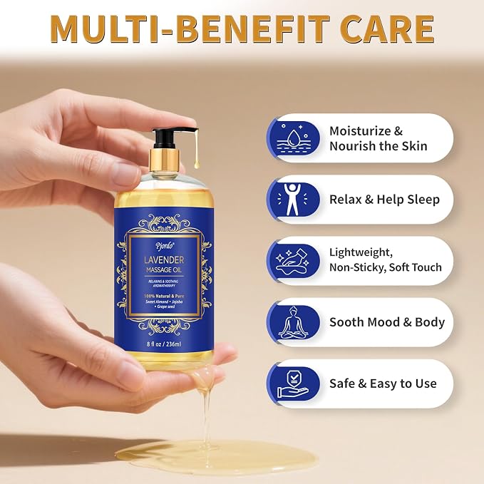Aromatherapy Lavender Massage Oil - Image 3