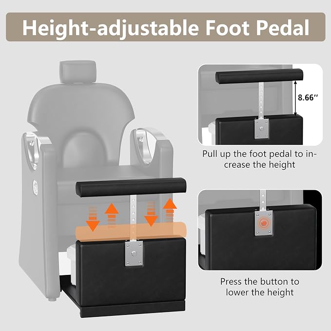 Pedicure Station for Nail Tech, Reclining Pedicure Chair - Image 4