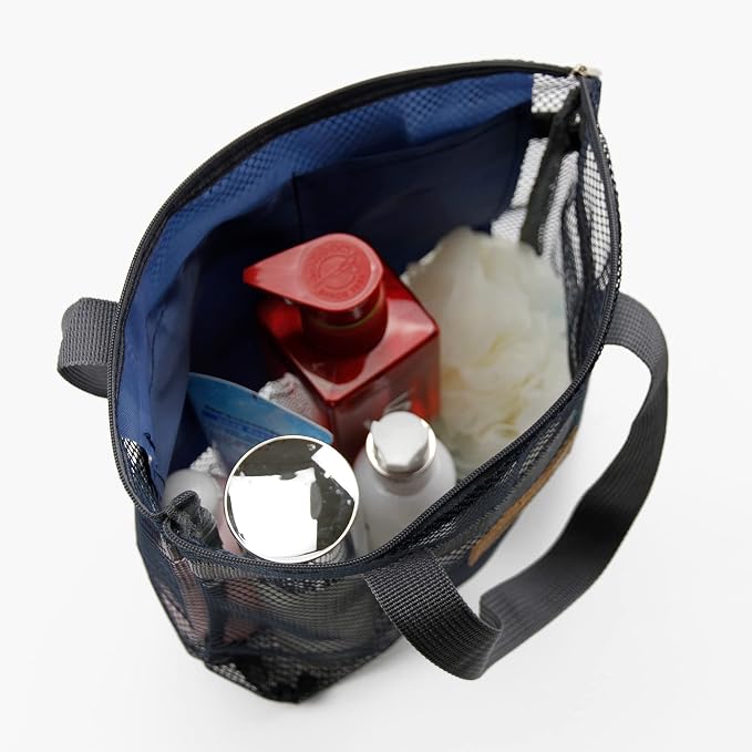 Mesh Shower Caddy Bag Portable Hanging Toiletry and Bath Organizer - Image 2