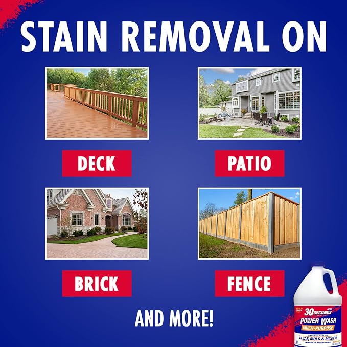 30 SECONDS Pressure Washer Concentrated Cleaner – Power Cleans Stains from Algae - Image 5