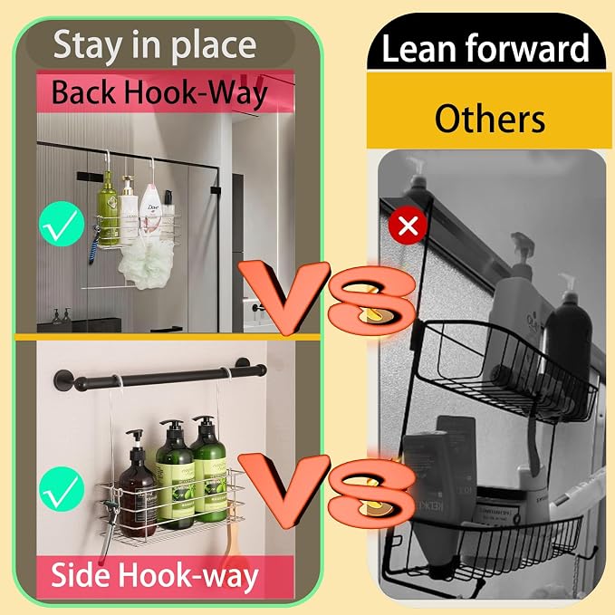 2pcs Single-Layer Hanging Shower Caddy, Rustproof Shelves Rack - Image 7