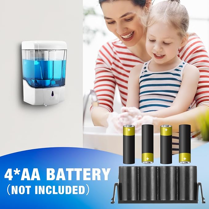 4 Pack Automatic Soap Dispenser Touchless, 600 ml / 20 oz Commercial Hand Soap - Image 4