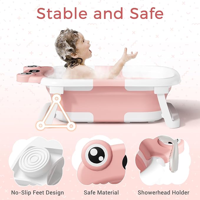 Baby Bathtub, Collapsible Newborn Bathtub - Image 2