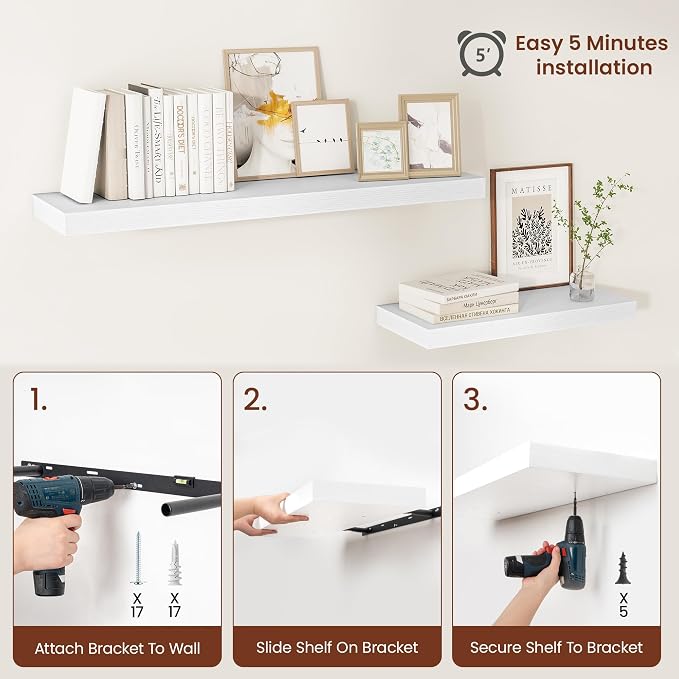 Vivelove 12 Deep Floating Shelves - Image 7