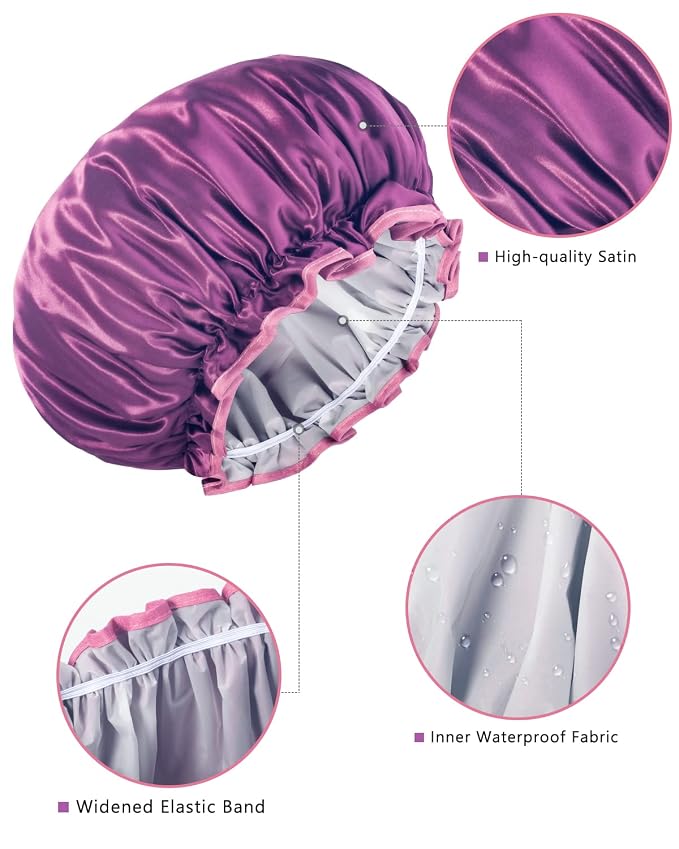 Aquior Shower Caps, Reusable Shower Cap - Image 2
