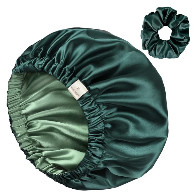 YANIBEST Adjustable Satin Bonnet Double Layer Hair Bonnet by yanibest