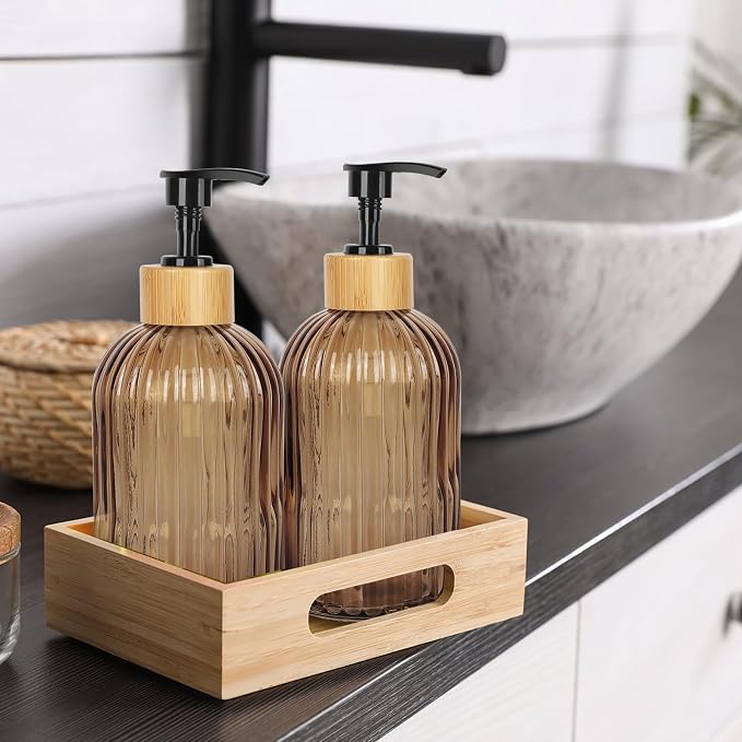 Amber Glass Soap Dispenser - Image 4