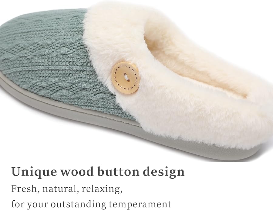 Chantomoo Womens Slipper Warm Comfy Memory Foam House Slippers Knitted Shoes - Image 4