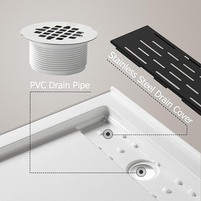 MORVANO 32 x 60 x 4 Shower Base - Image 4