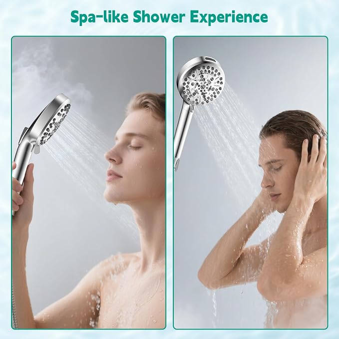 Hibbent cUPC Certified High Pressure 10-mode Shower Head, Handheld Showerhead - Image 7