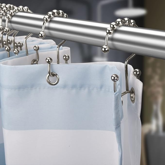 Titanker Shower Curtain Hooks Rings, Rust Resistant Metal Double Glide Shower - Image 8