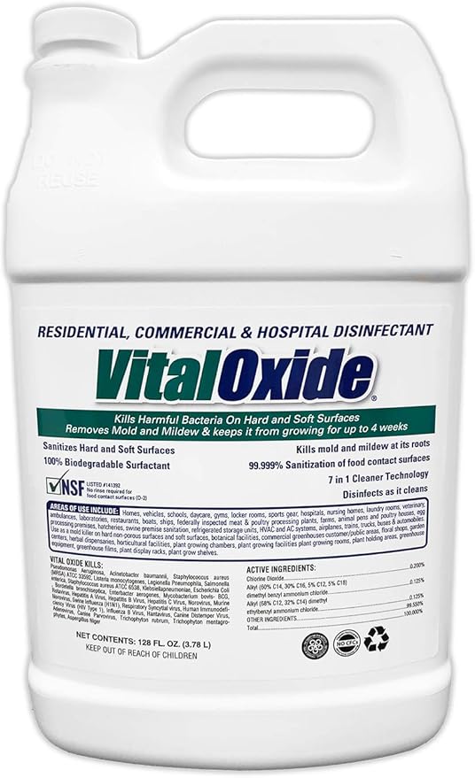 Vital Oxide Disinfectant, Deodorizer, Food-Contact Sanitizer, Virucide – – by VitalOxide