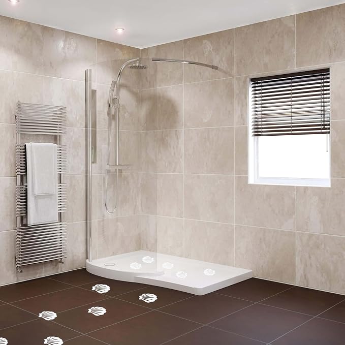 30 Pcs Non Slip Bathtub Stickers White Adhesive Decals Sea Shell Shape Shower - Image 2