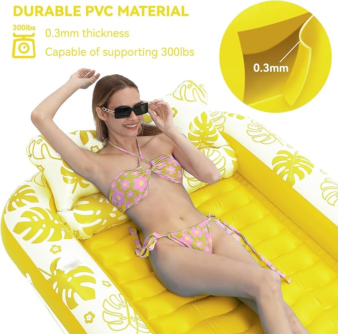 Inflatable Tanning Pool Lounger Float - Image 2
