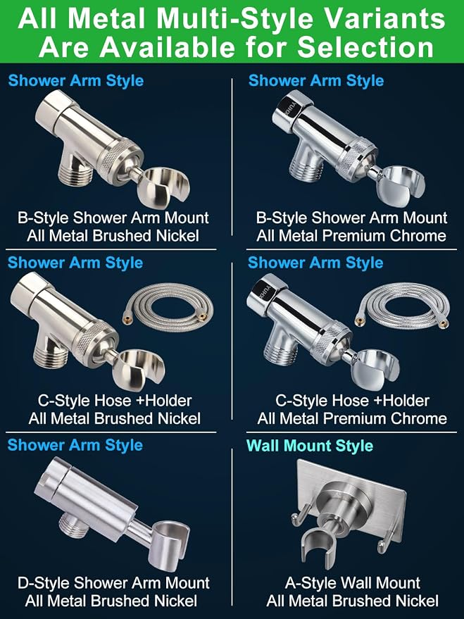 Shower Head Holder, Adjustable Handheld Shower Wand bracket, Hand held - Image 5
