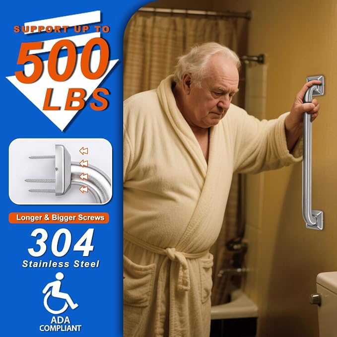 Bathroom Grab Bars Stainless Steel Handrail ADA Compliant 500lbs bathtubs and - Image 5