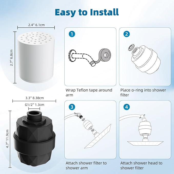 iFealClear Shower Head Filter, High Output Shower Filter - Image 8